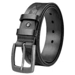 quipuda Ledergürtel Herren Schwarz, Italien Echtes Leder