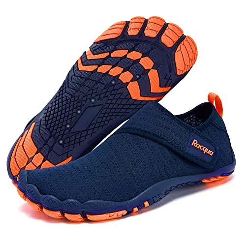 Racqua Wasserschuhe Herren und Damen Badeschuhe Schwimmen Schwimmschuhe Aquaschuhe beachies Marineblau/Orange48
