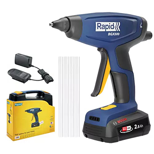 Rapid BGX500 18V P4A Akku-Heißklebepistole, mit schneller Aufheizzeit