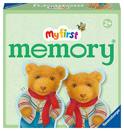Ravensburger - 22376 - My first memory Teddys, Merk- und Suchspiel mit extra großen Bildkarten in Teddyform für Kinder ab 2 Jahren