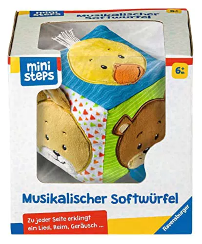 Ravensburger ministeps 4162 Musikalischer Softwürfel - Activity-Würfel mit Musik und Geräuschen