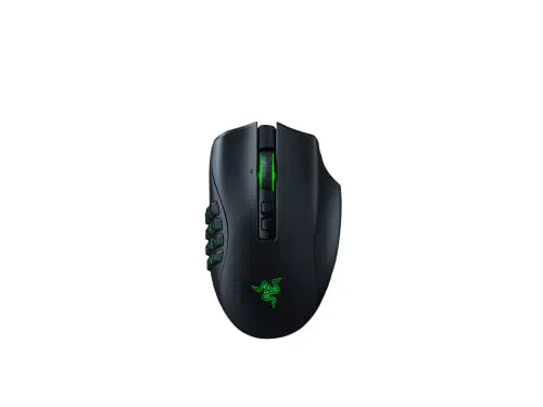 Razer Naga Pro - Modulare kabellose Gaming-Maus mit Austauschbaren Seitenteilen Schwarz