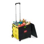 Relaxdays Einkaufstrolley klappbar, bis 35 kg, 50 l Kiste