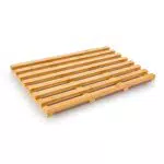 Relaxdays Holzvorleger aus Bambus Badvorleger Holzrost Duschvorleger Badematte