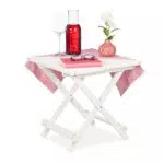 Relaxdays Klapptisch aus Holz, für Wohnzimmer, Balkon & Terrasse