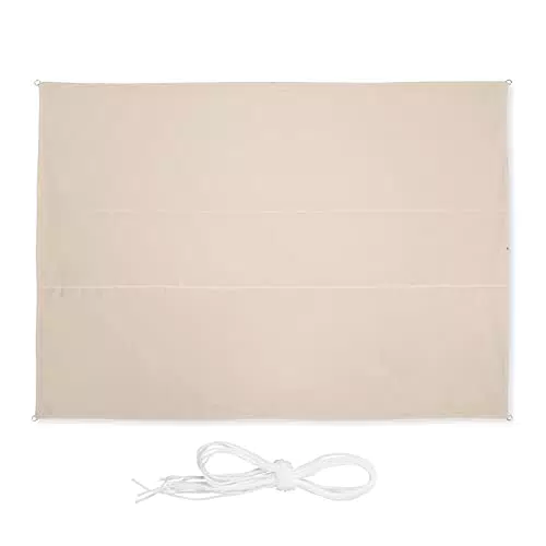 Relaxdays Sonnensegel rechteckig, 3, 5 x 4, 5 m, wasserabweisend