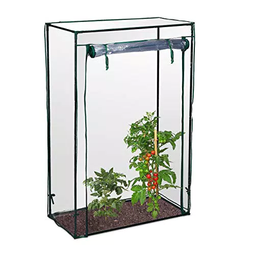 Relaxdays Tomatengewächshaus, Garten, Balkon, Foliengewächshaus Tomaten