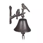 Relaxdays Türglocke Gusseisen, Vogel Motiv, antik, Landhausstil