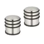 Relaxdays Türstopper Edelstahl, 2er Set, HxD: 7, 5 x 7 cm