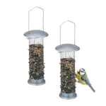 Relaxdays Vogelfutterspender 2er Set, für Erdnüsse