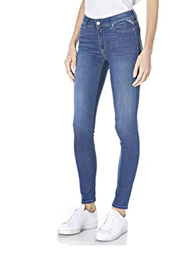 Replay Damen Jeans Luzien Skinny-Fit mit Power Stretch