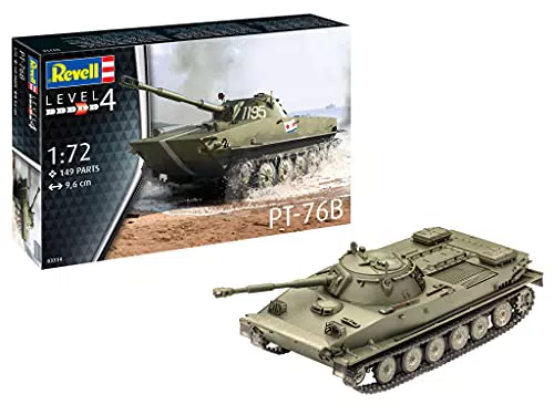 Revell 03314 PT-76B Militär originalgetreuer Modellbausatz für Fortgeschrittene