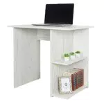 RICOO Schreibtisch klein 82 x 76 x 60 cm Eiche WM089-EP weiß Bürotisch Sekretär