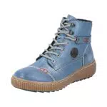 Rieker Damen Z6644 Schnürstiefel, Blau