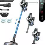 Roanow MarsVac S1 Akku Staubsauger, 450W/38000Pa Staubsauger Kabellos Bis zu 55Mins Laufzeit mit LED Display Leichter Anti-Tangle-Staubsauger 1.5L Stielstaubsauger für Hartböden Teppich Tierhaare