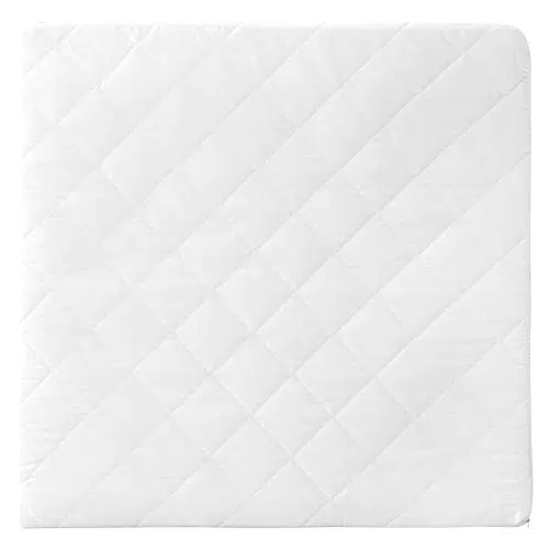 roba Laufgittermatratze 100 x 100 cm - Matratze für 4 eckige Laufgitter / Laufstall - Laufgittereinlage mit abnehmbarem Bezug - Weiß gesteppt