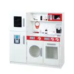 roba Spielküche, Kinderküche, weiß, rot, Kühlschrank
