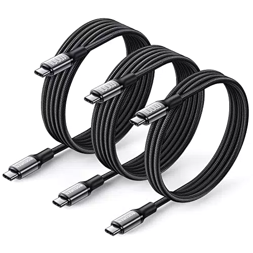 Rocoren USB C auf USB C Kabel, 100W PD3.0 QC5.0 5A Schnellladekabel Typ C Kompatibel mit Macbook Pro
