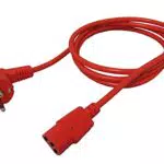 ROLINE Netzkabel, gerade IEC-Buchse, rot, 1,8 m