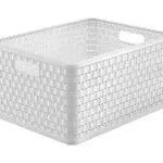 Rotho Country Aufbewahrungsbox 28l in Rattan-Optik, Kunststoff BPA-frei