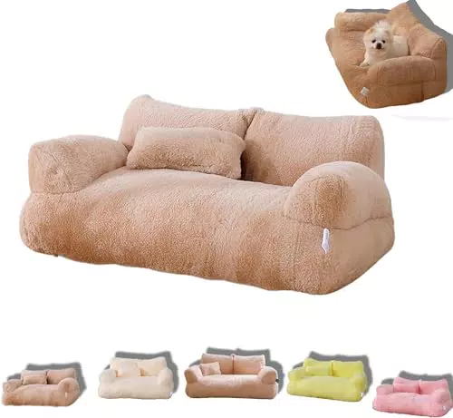 routinfly Beruhigendes Haustier Sofa, Flauschiges Plüsch Hundebett