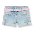 s.Oliver Mädchen 2130048 Jeans Short mit Embroidery und Gürtel