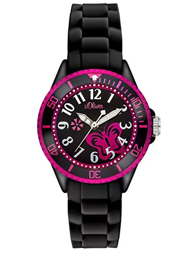 S.Oliver Mädchen Analog Quarz Armbanduhr SO-2993-PQ
