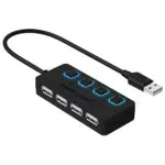 Sabrent 4-Port USB 2.0 Hub mit einzelnen Schalter und einzelnen LEDs