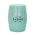 SAFAVIEH Modern Keramik Gartenhocker, Rotkehlchen-Ei-Blau