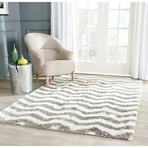 SAFAVIEH Zottelig Teppich für Wohnzimmer, Esszimmer