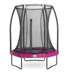 Salta Comfort Edition - Trampolin mit Sicherheitsnetz - ⌀ 153 cm - Rund - Schwarz/Grün/Pink