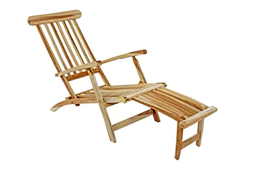 SAM Teak Holz Deckchair, Sonnenliege- Stuhl, verstellbar
