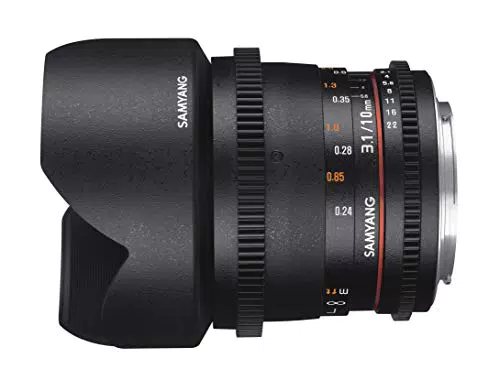 SAMYANG 13010T3.1SE 10 mm T3.1 VDSLR ED AS NCS CS II Objektiv für Anschluss Sony E-Mount schwarz