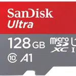 SanDisk Ultra 128GB MicroSDXC Speicherkarte + SD-Adapter mit A1 App-Leistung bis zu 100 MB/s