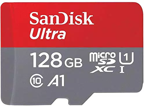 SanDisk Ultra 128GB MicroSDXC Speicherkarte + SD-Adapter mit A1 App-Leistung bis zu 100 MB/s