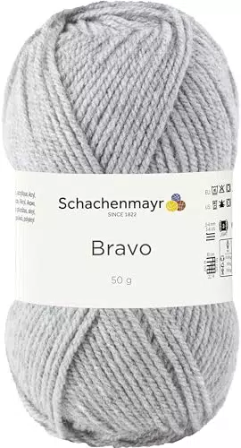 Schachenmayr Bravo, 50G hellgrau meliert Handstrickgarne