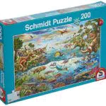 Schmidt Spiele 56253 Entdecke die Dinosaurier, 200 Teile Kinderpuzzle