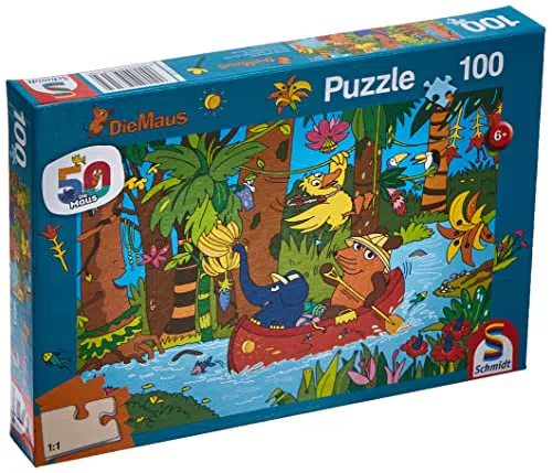 Schmidt Spiele 56313 Die Maus, Im Dschungel, 100 Teile Kinderpuzzle
