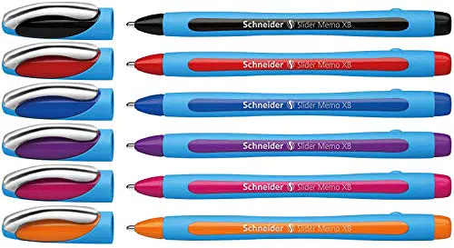 Schneider 150296 Slider Memo XB Kugelschreiber 6er Etui sortiert