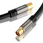 SEBSON TV Antennenkabel 10m, Koax Stecker/Koax Buchse