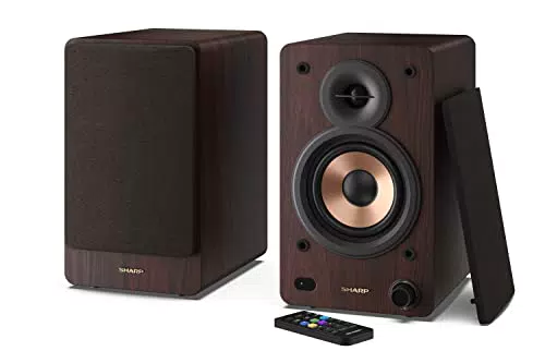 SHARP CP-SS30 2-Wege-Lautsprecher aktiv, 60 Watt Holzgehäuse