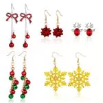 Sibba Drop Dangle Ohrstecker Weihnachten Festival Set hypoallergen Legierung Schmuck Mode niedliche Geschenke Teenager kleine Kinder Teenager Mädchen im Alter