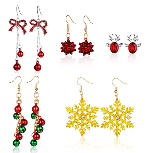 Sibba Drop Dangle Ohrstecker Weihnachten Festival Set hypoallergen Legierung Schmuck Mode niedliche Geschenke Teenager kleine Kinder Teenager Mädchen im Alter