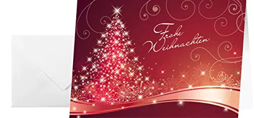 SIGEL DS019 rote Weihnachtskarten, Set mit Umschlag