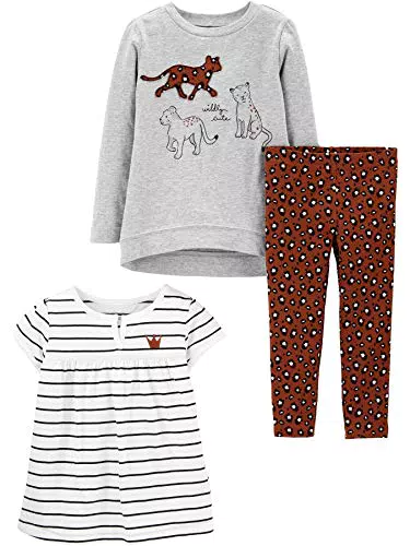 Simple Joys by Carter's Baby Mädchen 3-Piece Assorted Playwear Spielbekleidungs-Set