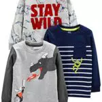 Simple Joys by Carter's Jungen 3-Pack Graphic Long-Sleeve Tees Infant-and-Toddler-t-Shirts