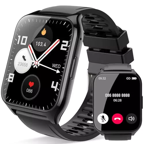 Smartwatch Damen Herren, 1, 85" Zoll HD Touchscreen Smart Watch mit Bluetooth Anrufe