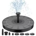 Solar Springbrunnen 2023 Upgrade, AISITIN 2.5W 160mm Solarbrunnen Solar Teichpumpe Outdoor Wasserpumpe Solar Schwimmender Fontäne Pumpe mit 6 Fontänenstile für Garten