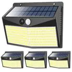 Solarlampen für Außen mit Bewegungsmelder - 248 LED Solarleuchten für Außen 3 Modi P65 Wasserdichte 270° Beleuchtungswinkel Aussenleuchte Solarlampe für Garten Patio Garage Pathway
