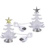 SOLUSTRE 2 Stücke Weihnachtsbaum Nachtlampe LED Mini Christbaum Nachtlicht USB Schreibtischlampe Bunte Licht Weihnachten Tischlampe Party Festival Schlafzimmer Weihnachtsdekoration Geschenk